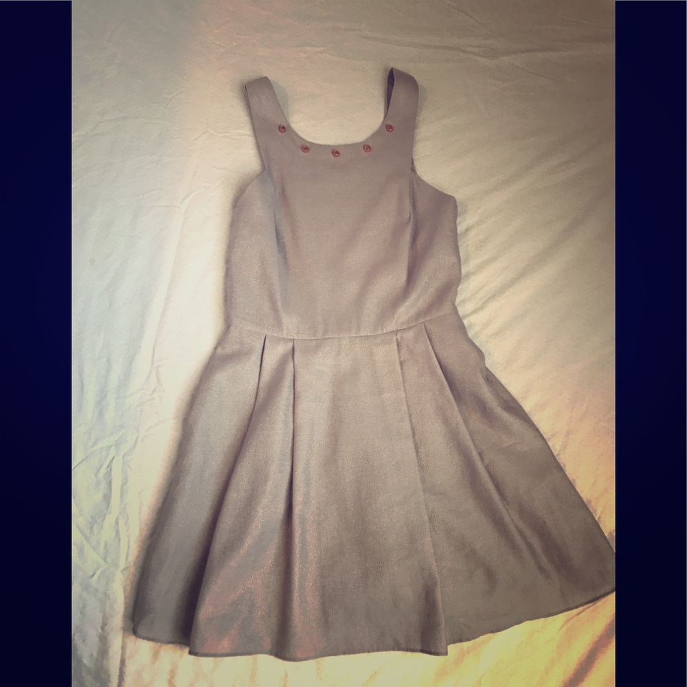 BCBGeneration Metallic Fit and Flare Dress